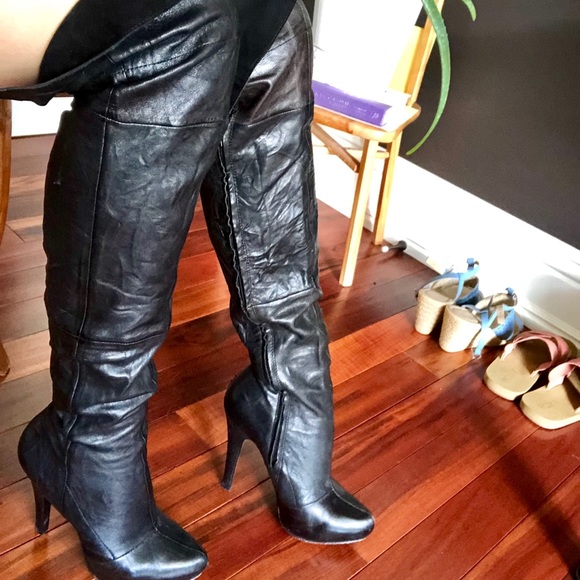 Authentic Leather Knee High Boots - Picture 5 of 7